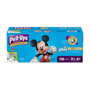 Image of Huggies Pull-Ups Plus Training Pants, 3T-4T Boy, 116-Pack - 1 x 4494 Grams